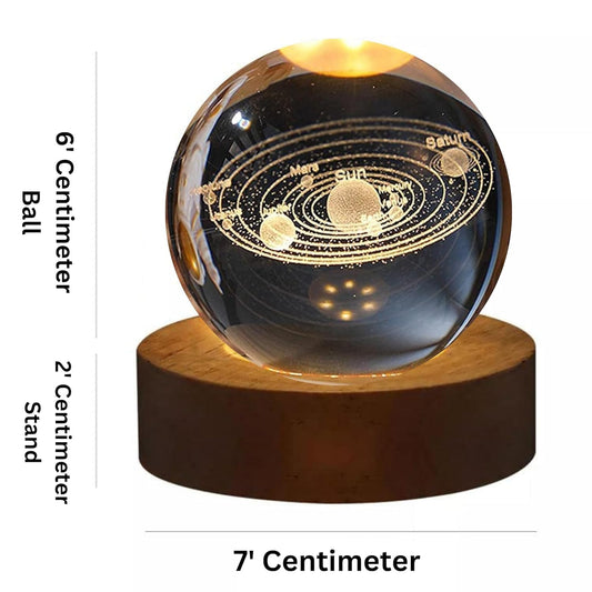 3D Planet Crystal Ball Night Lamp