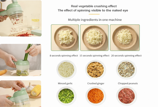 4 in 1 Portable Electric Vegetable Cutter Set