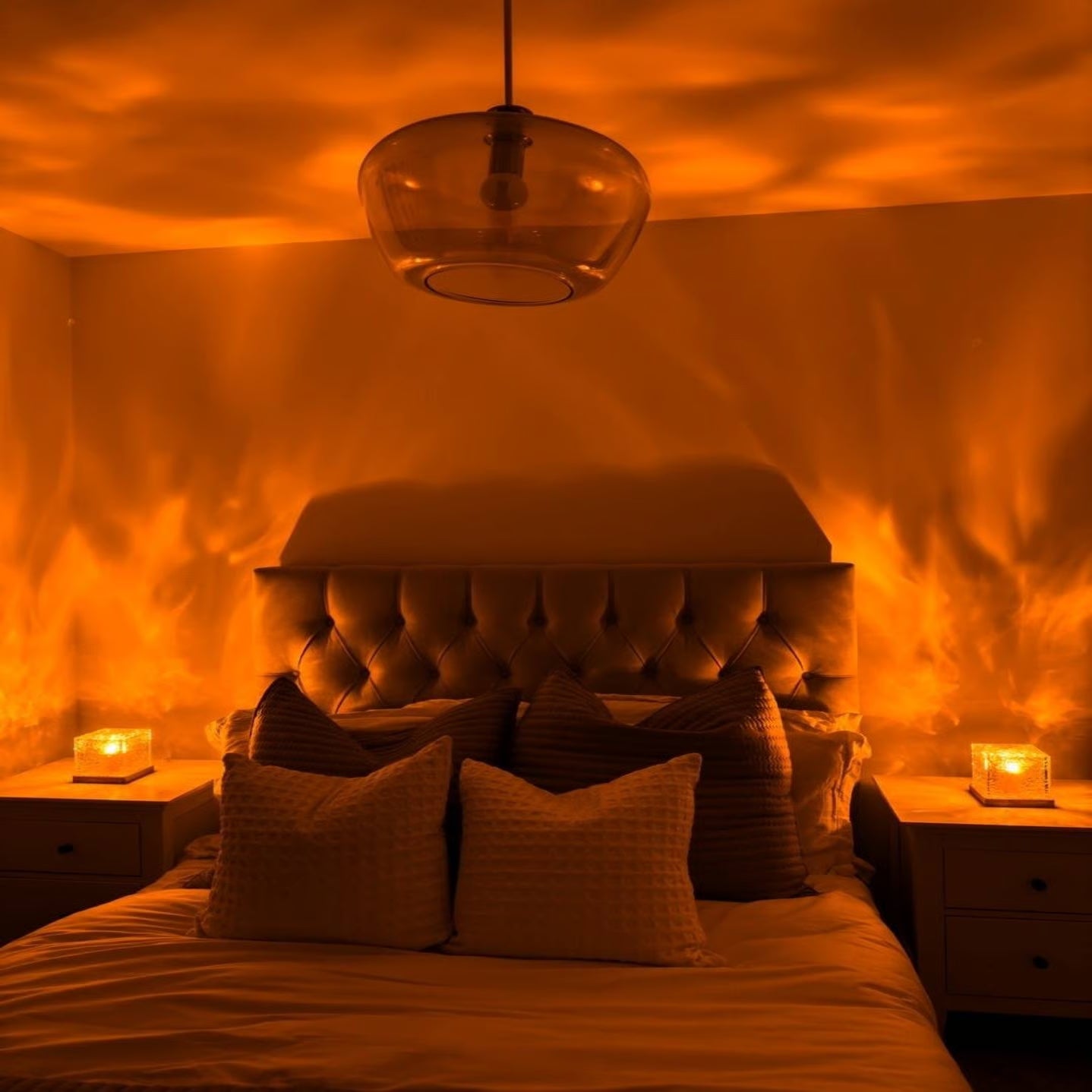 Rotating Water Ripple Night Light Aura Lamp