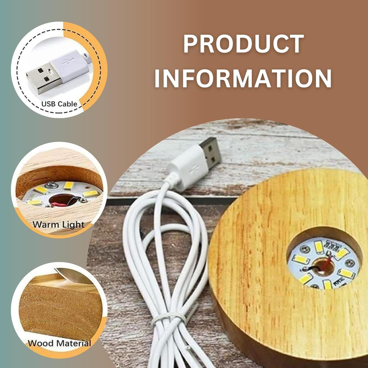 3D Planet Crystal Ball Night Lamp