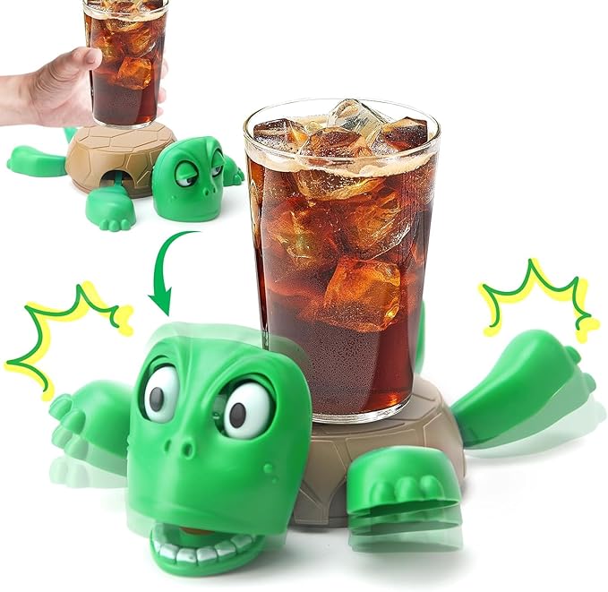 Turtle Cup Holder, Fun Turtle Coaster with Expressive Face, For Home