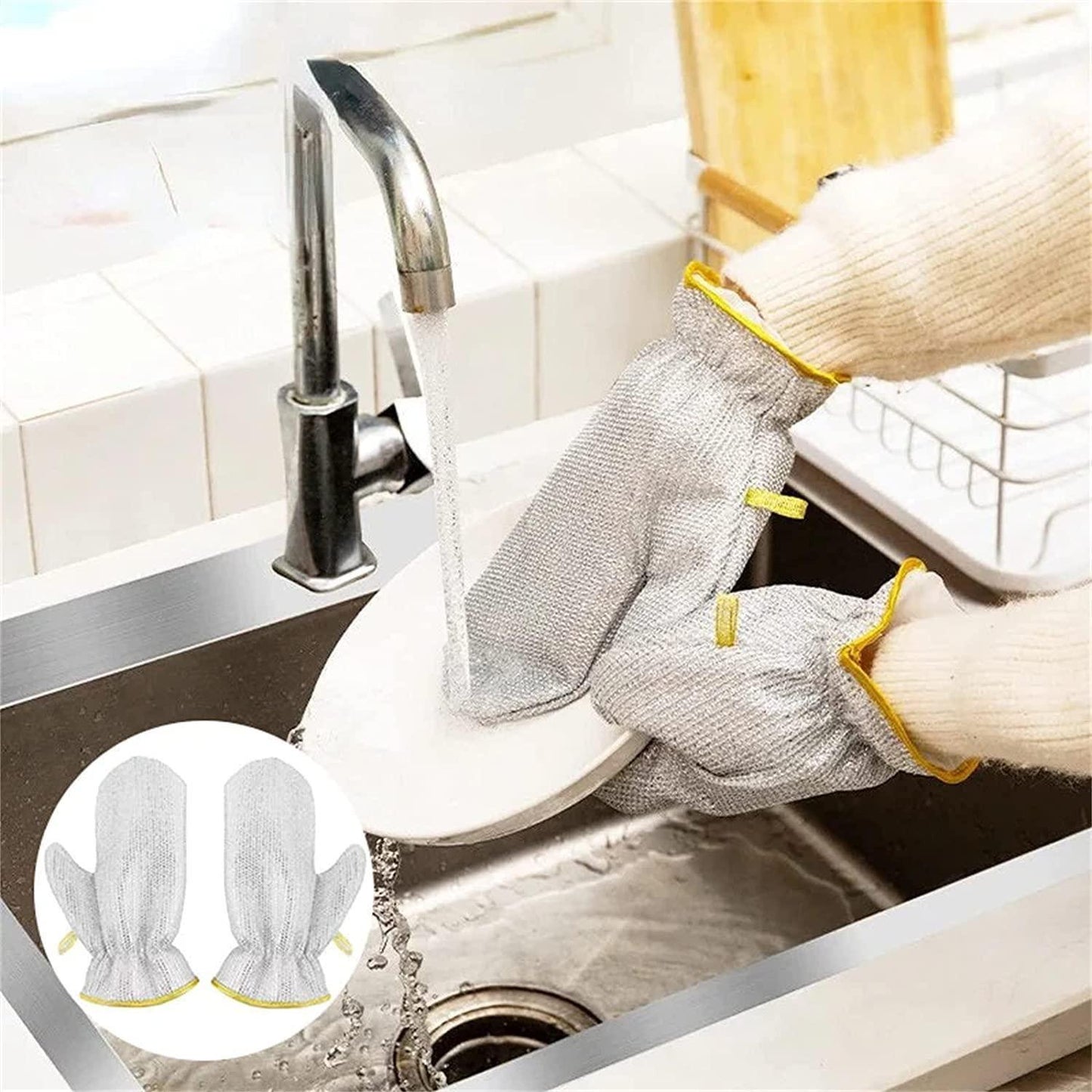 Wire Dishwashing Gloves Pack of 2
