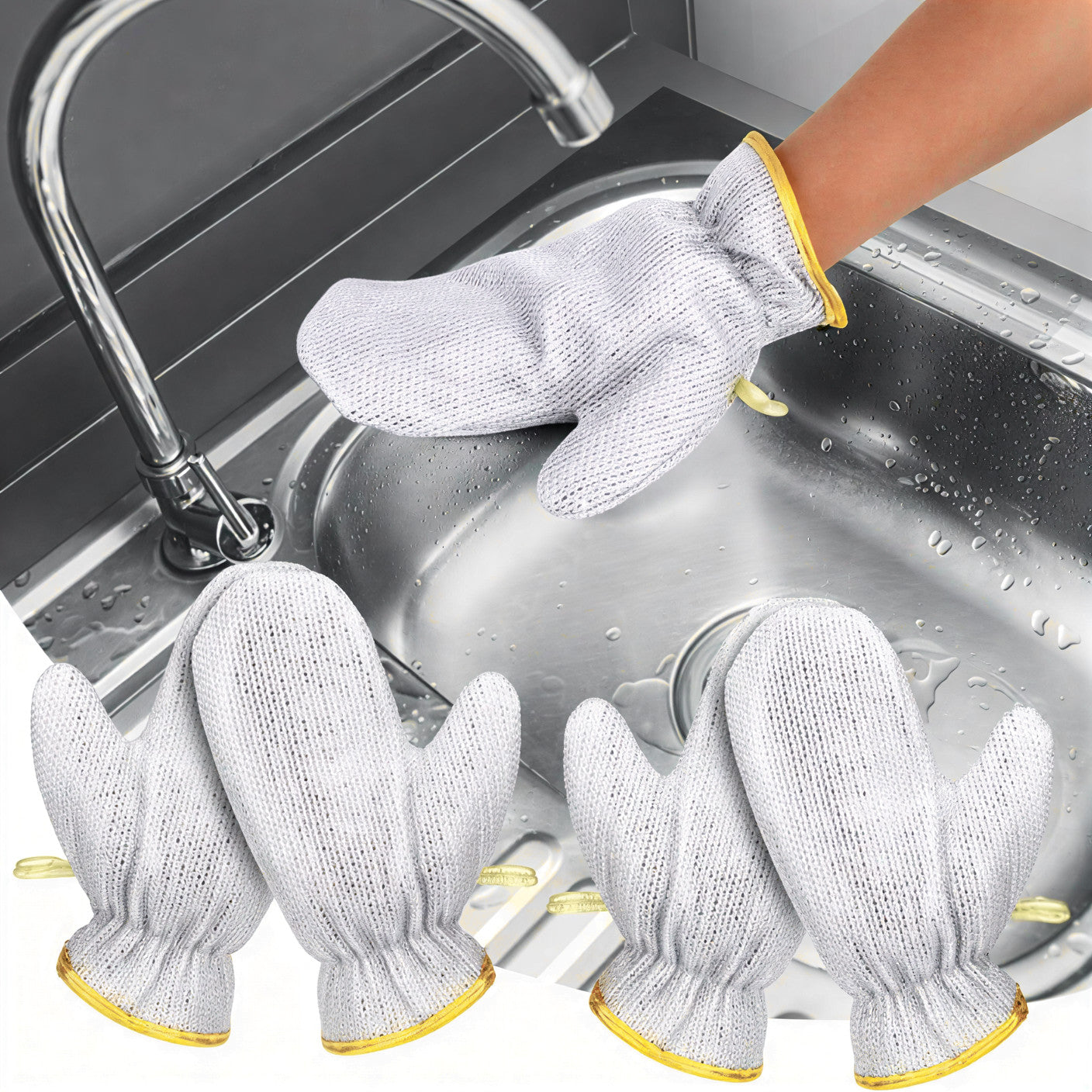 Wire Dishwashing Gloves Pack of 2